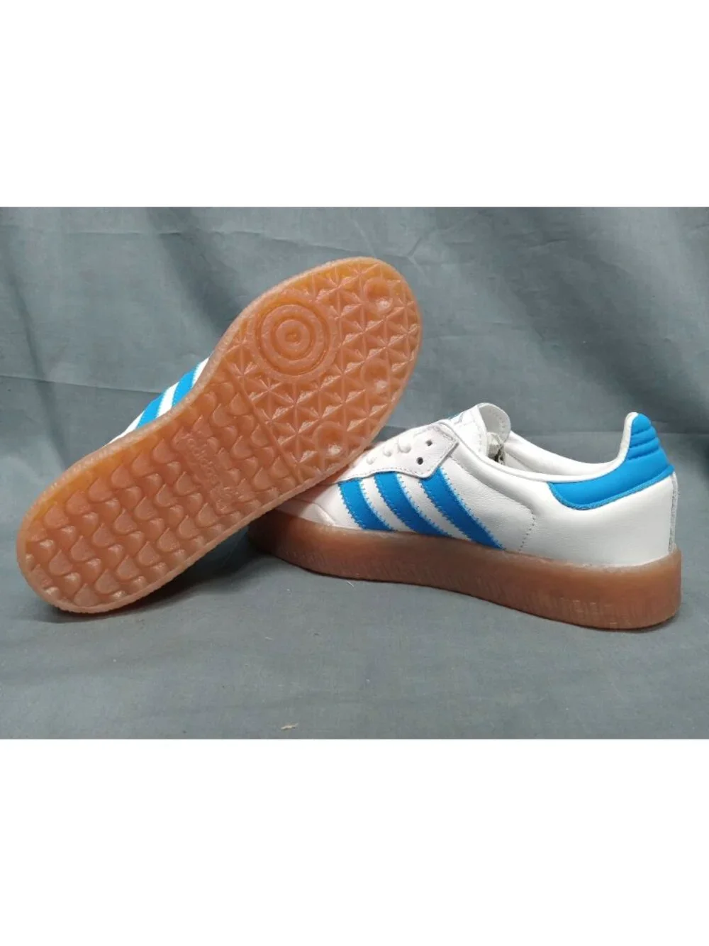 Adidas Samba OG J Sneaker JQ1236 Cloud White Bright Blue Boys Size 4 NEW NO BOX!